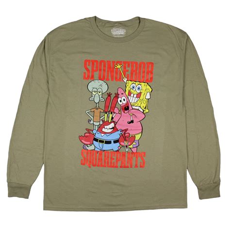 SpongeBob SquarePants Women S Bikini Bottom Friends Long Sleeve T Shirt