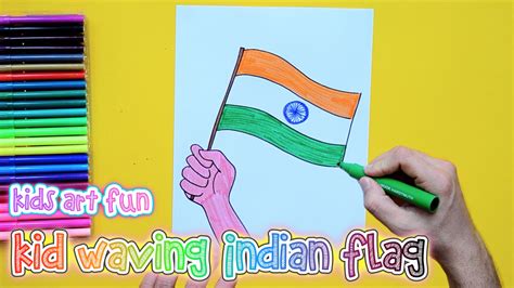 Sketch Indian Flag Drawing For Colouring : With a 4h pencil, lightly ...