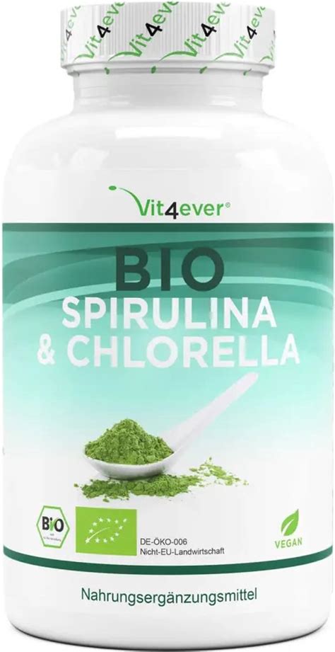 Biologische Spirulina Biologische Chlorella Met 500 Mg Per Tablet