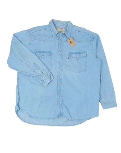 Levis Camisa Vaquera Hombre Azul Claro Impecable A