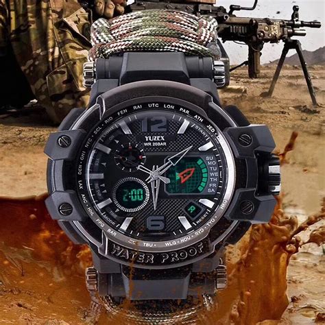 Shiyunme Montre Militaire Avec Boussole Pour Hommes Étanche Style G