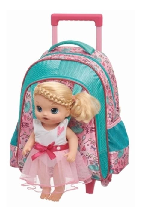 Mochila Rodinha Baby Alive Ballet Original C Nfe Frete Gr Tis