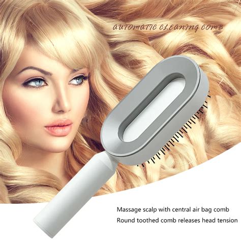 Self Cleaning Hair Brush For Women One Key Cleaning Hair Loss Airbag Massage Scalp Comb Anti