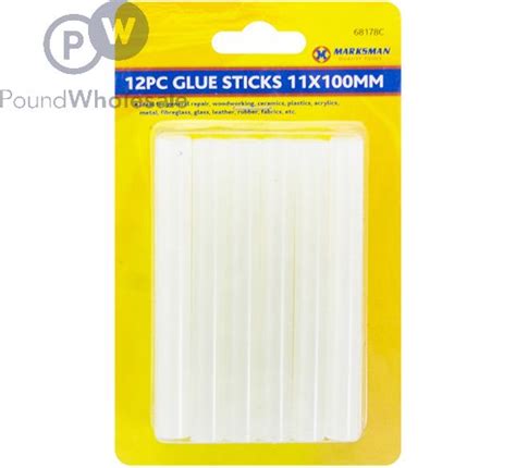 Wholesale Marksman Clear Hot Melt Glue Sticks 11 X 100mm 12pc Pound