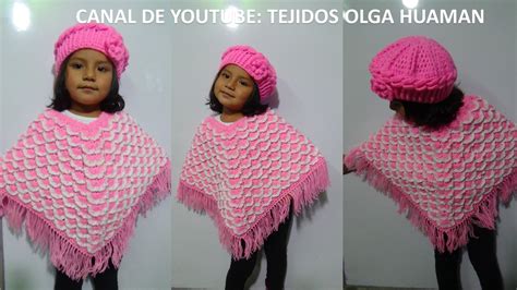 TEJIDOS OLGA HUAMAN ponchos tejidos a crochet para niñas