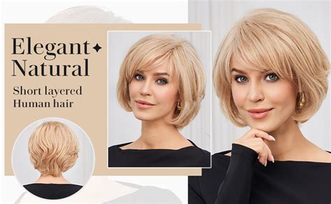 Amazon Haircube Short Blonde Wig For Women Hand Tied Lace Front