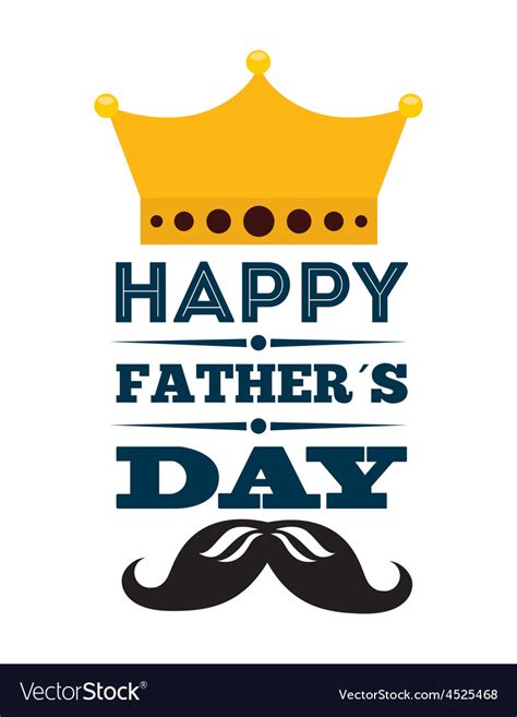 Happy Fathers Day Royalty Free Vector Image Vectorstock