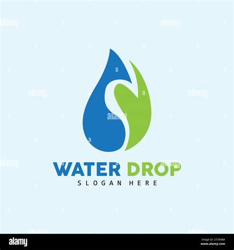 Wassertropfen Logo Einfacher Vektor Elegantes Design Symbolvorlage