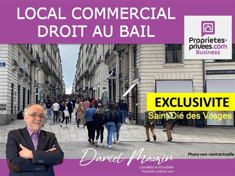 ST DES VOSGES CESSION DE BAIL LOCAL COMMERCIAL 90 m² TOUT COMMERCE