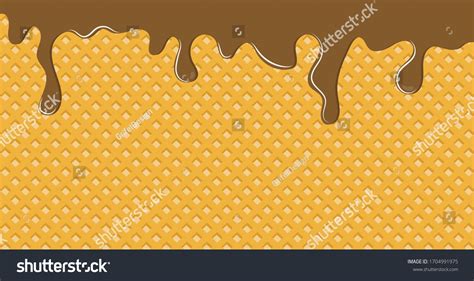 Dripping Chocolate Ice Cream Flowing Over Stock Vector Royalty Free