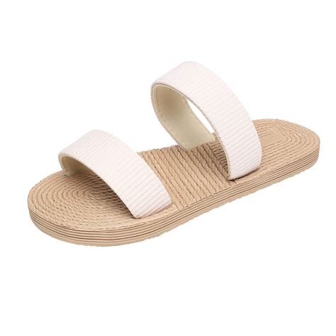 Lovskoo Women S Slippers Open Toe Flip Flops Beach Platform Flat