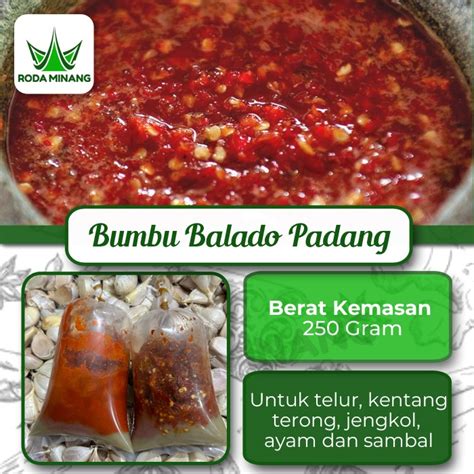 Jual Bumbu Cabe Balado Sambal Giling Basah Padang Bumbu Jadi Halus