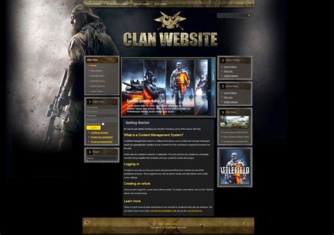 Gaming Clan Joomla Template