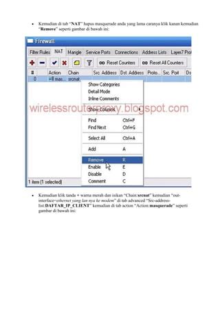 Cara Setting Mikrotik Router Ip Address Yang Di Perbolehkan Konek Ke