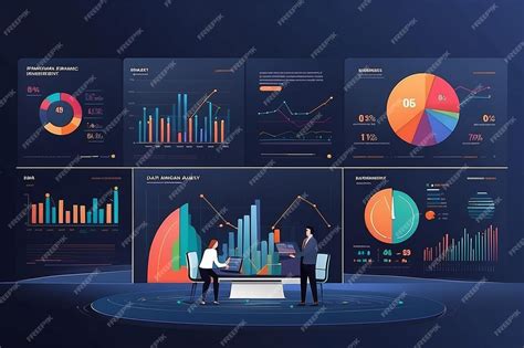 Premium Photo Flat Vector Design Statistical And Data Analysis For Business Finance Investment