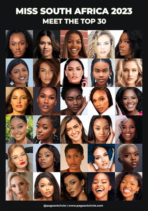 Miss South Africa 2023 Top 30 Contestants Revealed