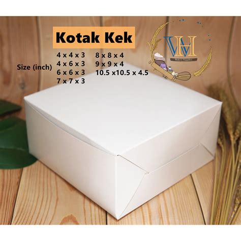 Cake Box Kotak Kek Kotak Kuih Pizza Box Kotak Kuih Talam Lapis