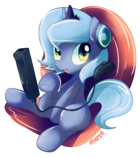 Safe Artist Maren Princess Luna Pony Gamer Luna