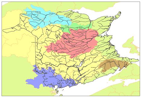 Map of New Brunswick Watersheds