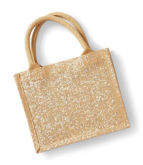 Westford Mill Shimmer Jute Mini T Bag Industrial Workwear