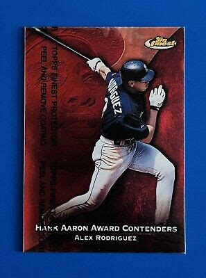 Topps Finest Alex Rodriguez Hank Aaron Award Contenders Insert