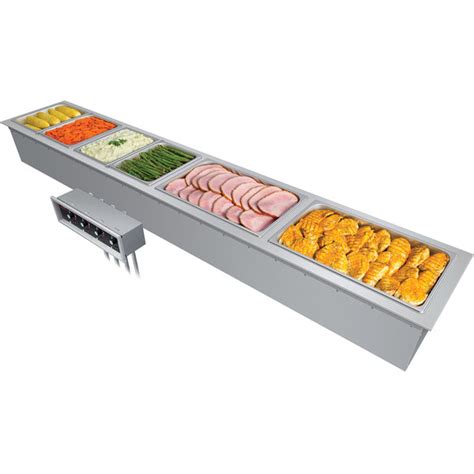 Hatco DHWBI S4 Insulated Four Compartment Modular Ganged Slim Drop In Hot Food Well With Drain