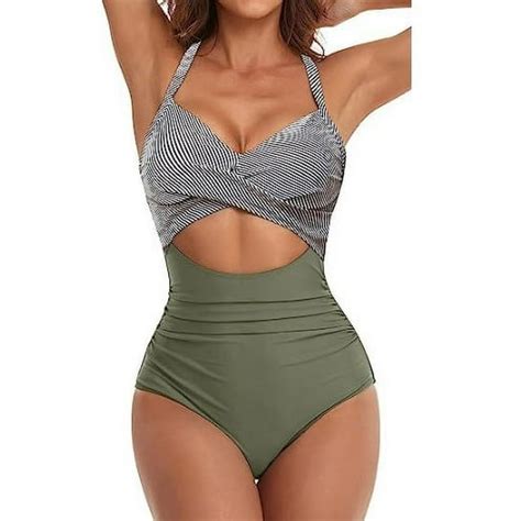 One Piece Swimsuit Women 2024 Sexy Tummy Control Swimsuits Cutout High