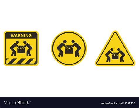 Two Person Lift Symbol Sign Isolate On White Vector Image