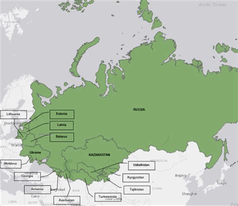 Republics formerly part of the Soviet Union. | Download Scientific Diagram