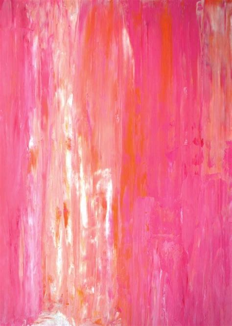 Pink And Orange Abstract Print 16 X 20 Abstract Art Poster