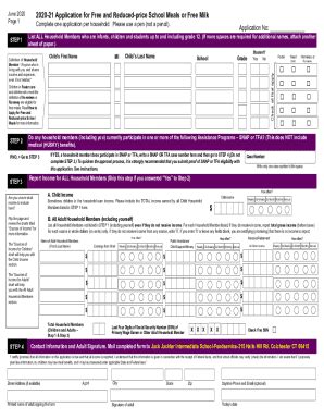 Fillable Online Processing Free And Reduced Price Applications In The