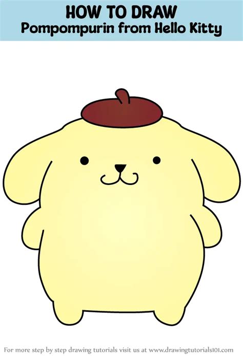 How To Draw Pompompurin From Hello Kitty Hello Kitty Step By Step