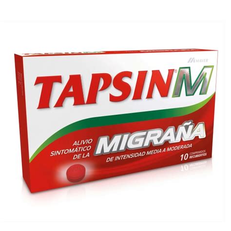 Tapsin M Migraña Paracetamol 400 mg Cafeína 33 mg 10 Comprimidos