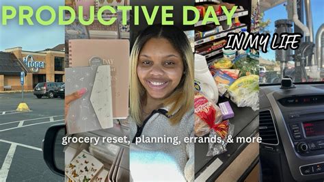 Productive Day In My Life Vlog Grocery Reset Haul Lazy Meal Prep