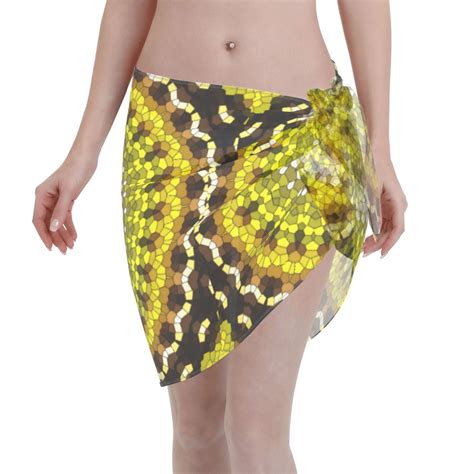 Adobk Yellow Mandala Swimsuit Coverups For Women Beach Bikini Short