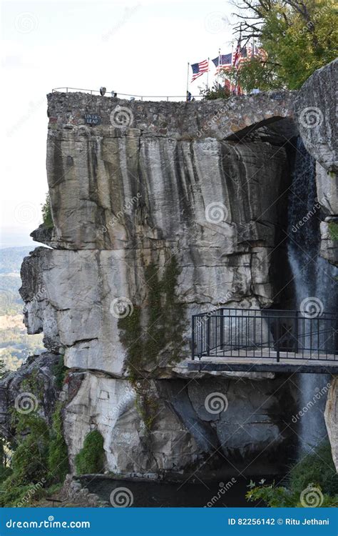 Lover`s Leap at Rock City Gardens in Chattanooga, Tennessee Stock Photo - Image of monument ...