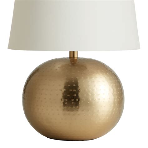 Mavis Hammered Gold Metal Sphere Table Lamp Base - World Market