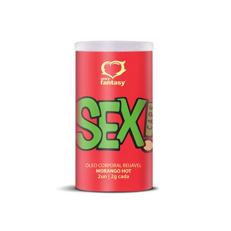 Cápsulas Sex Caps Beijáveis Hot Morango