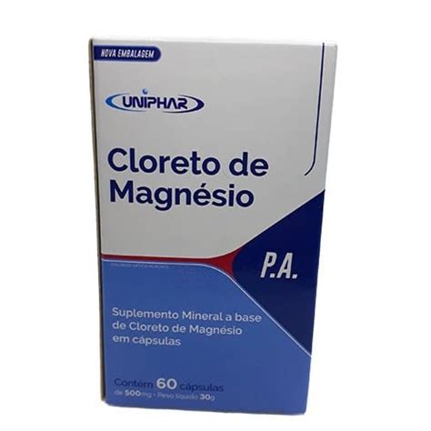 Cloreto de magnésio P A 60 cápsulas UNIPHAR ONE Pharma