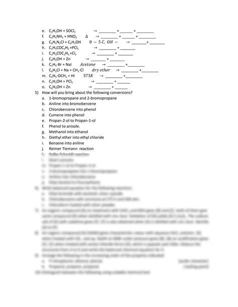 Solution Organic Chemistry Worksheet Studypool