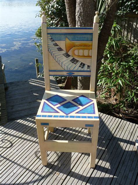 Antiques Atlas Hand Painted Retro Music Themed Chair