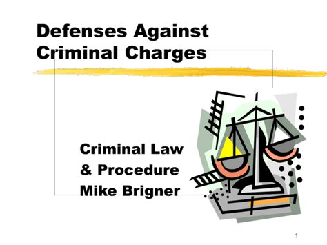 Defenses To Criminal Charges