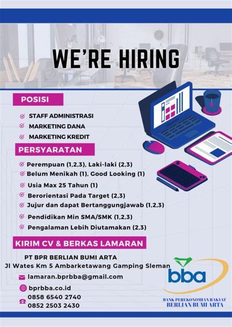 Lowongan Kerja Staff Administrasi Marketing Dana Marketing Kredit