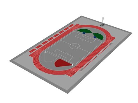 Track And Field Stadium 3d Model 3ds Max Files Free Download Modeling