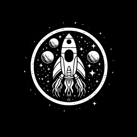 Space, Black and White illustration 43278097 Vector Art at Vecteezy