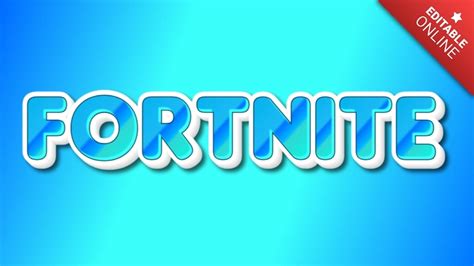 Fortnite Efeito Fonte Azul Brilhante Gerador De Efeitos De Texto