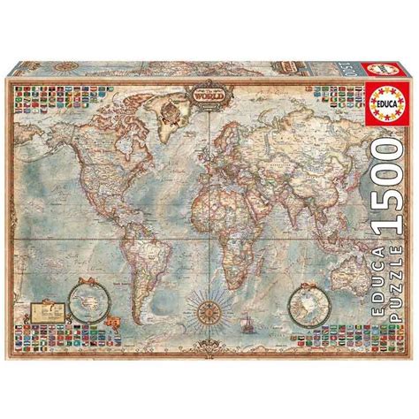 Educa Puzzle Piezas Mapa El Mundo