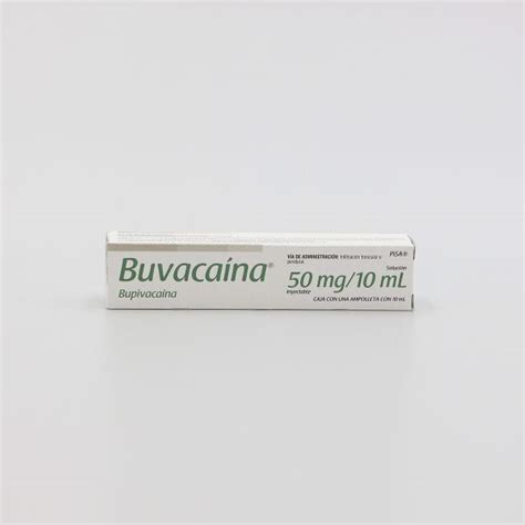 Buvacaina Bupivacaina Simple 50mg 10 Ml Ampolla Pisa Medicamentos