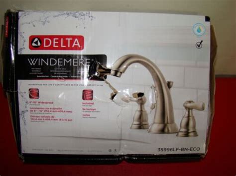 Delta Windemere 2 Handle Widespread Bathroom Faucet Brush Nickel 35996lf Bn Eco Ebay