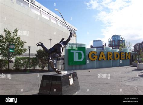 Bobby Orr statue at TD Garden, Boston, Massachusetts. Sculptor: Harry ...